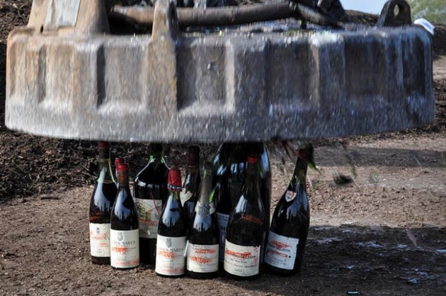 Rudy Kurniawan counterfeit wines meet their end in Texas. Credit: Lynzey Donahue / US Marshals